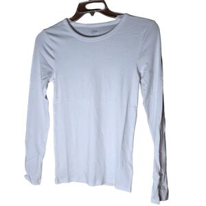 GAP White Long Sleeve Modern T Supima Cotton Blend Top Size Small NWT